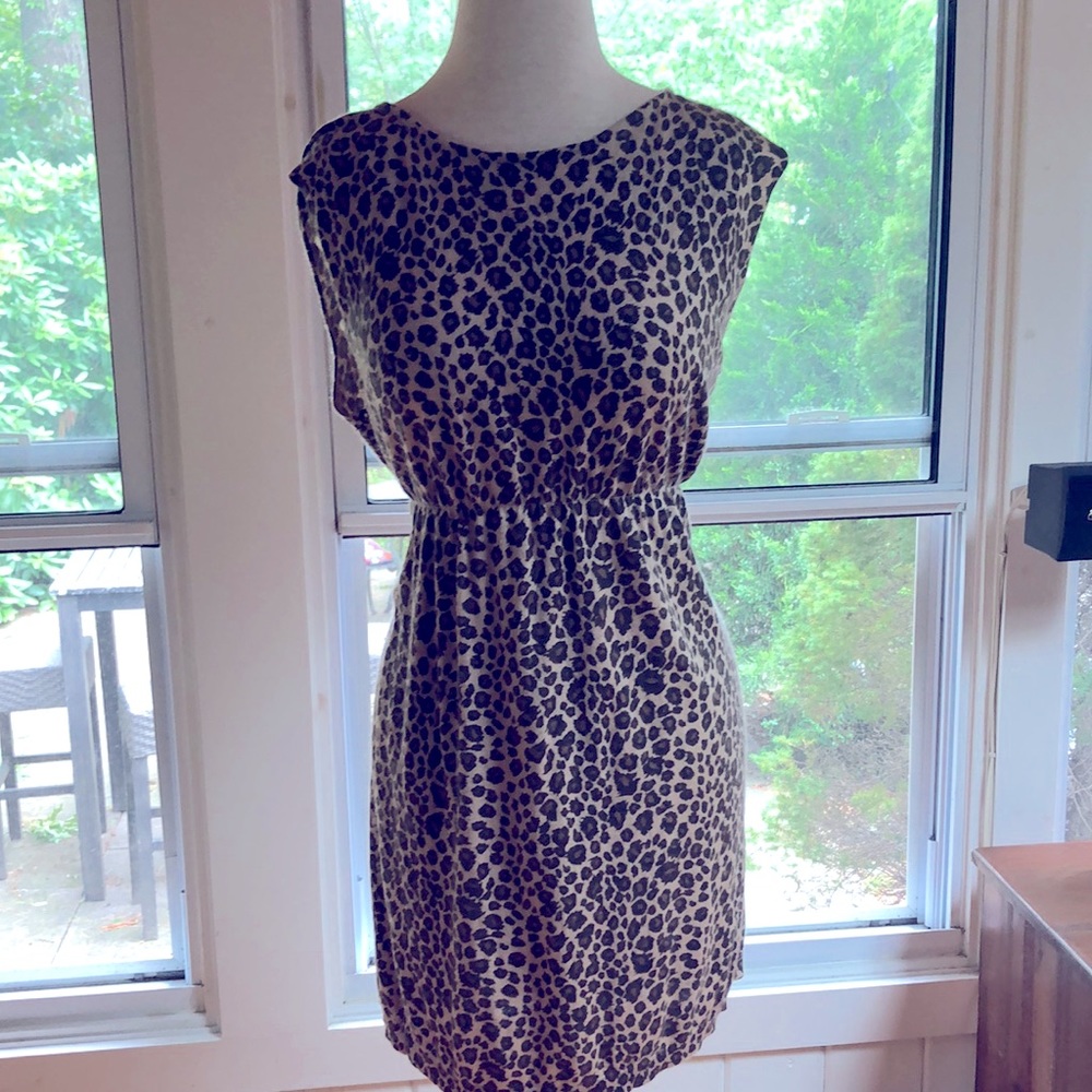 Leopard printed silk cashmere print tunic